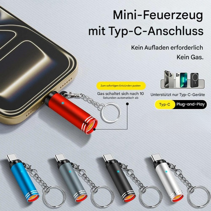 Mini USB-C tragbares Feuerzeug